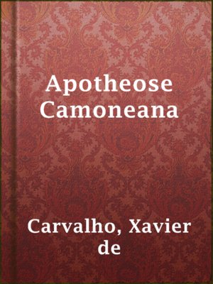 cover image of Apotheose Camoneana